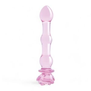 Dream Toys Glaze Glass Rosebud Beaded Dildo