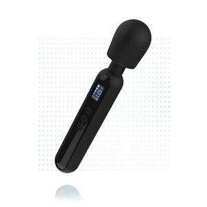 BLAQ No.2 - Wand-vibraattori, helppokäyttöinen, tehokas, tyylikäs, monipuolinen, silikoninen, musta