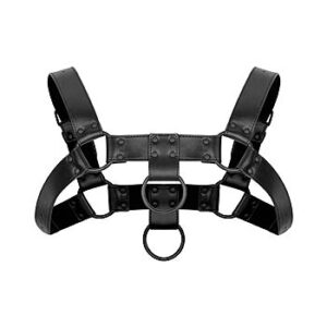 Bedroom Fantasies Bruno - Rintaharness, miehelle, tyylikkäät, kestävä, säädettävä, vegaaninen keinonahka, musta