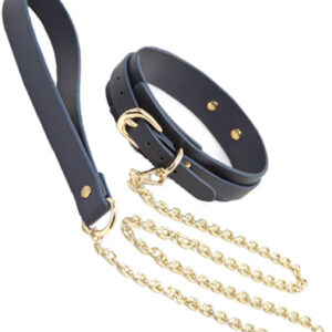 Bondage Couture Collar & Leash Blue