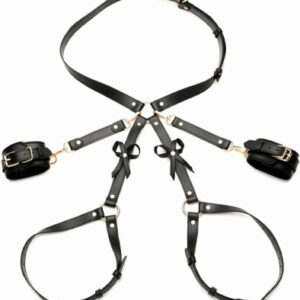 Bondage Thigh Harness With Bows XL/XXL käsi&reisirauta setti