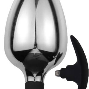 Buttplug With Silicone Retrieval Handle Anaalitappi metallia