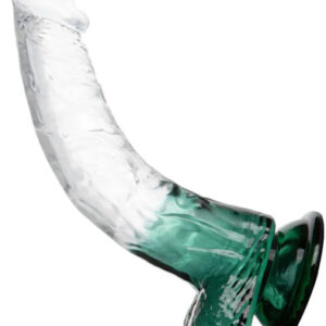 Crystal Pleasures Dual Color Curved Green 18 cm Dildo imukupilla