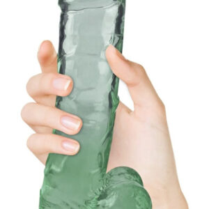 Crystal Pleasures Dual Color Green 18cm Dildo imukupilla