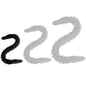 DoublePlayz Double Dildo Scolop Black 40 cm Extra pitkä anaalidildo