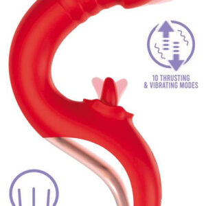Drako Vibe With Thrusting & Licking Tongue Vibraattori