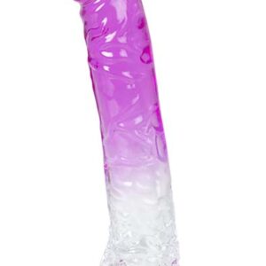 Dual Color Dildo Purple & Clear 20 cm Dildo imukupilla
