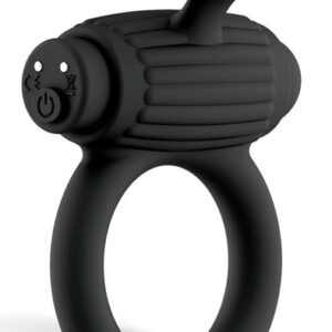 Dully Silicone Vibrating Penis Ring USB Penisrengas vibraattorilla