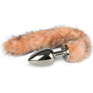Easytoys Fox Tail Plug Silver Anaalitappi hännällä