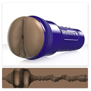 Fleshlight Boost Blast Female - Tekoanus, tumma, Medium Dark, laadukas, aidon näköinen, omassa kotelossaan, pehmeä, ruskea