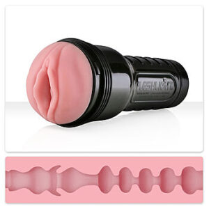Fleshlight Classic Pink Lady Mini-Lotus - Tekovagina, aito ulkonäkö, ihon kaltaisella materiaalilla, vaalea