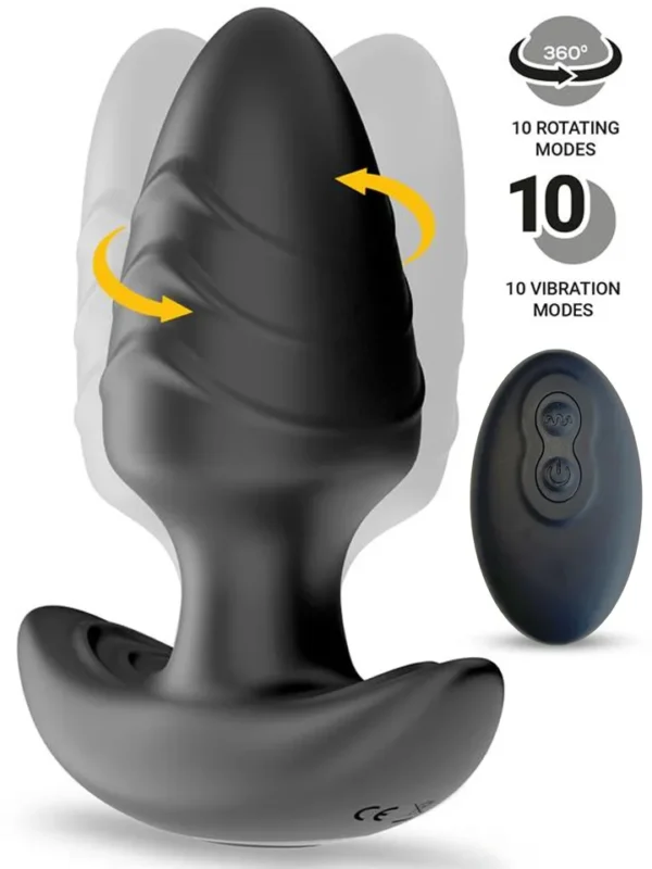 Frank Rotating & Vibrating Anal Plug With Remote Värisevä anaalitappi