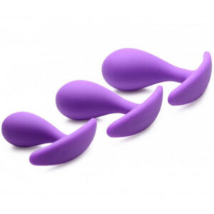 Frisky Booty Poppers Anal Plug Set 3-pcs Purple Anaalitappi setti