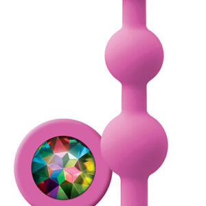 Glams Ripple Rainbow Gem Pink Anaalitappi