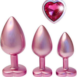 Gleaming Love Pearl Plug Set Pink Anaalitappi setti