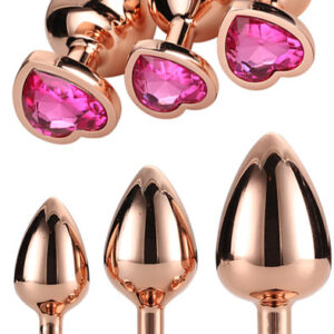 Gleaming Love Rose Gold Plug Set Anaalitappi setti