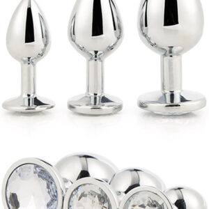 Gleaming Love Silver Plug Set Anaalitappi setti