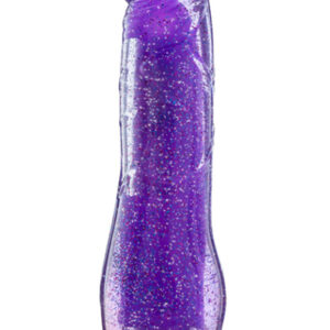Glow Dicks Molly Glitter Vibrator Purple 20cm Värisevä dildo