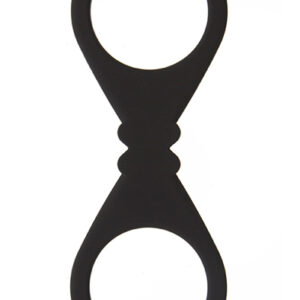 Guilty Pleasure Silicone Wrist Cuffs Black Silikonikäsiraudat