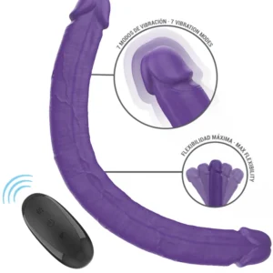 Gunter Dildo Double Vibrator Remote Control Värisevä tupladildo