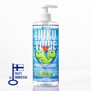 Kaalimato - Liukuvoide pumppupullo 500 ml, säästökoko, loistavasti liukuva, Suomessa valmistettu, vegaaninen, dermatologisesti testattu, vesipohjainen