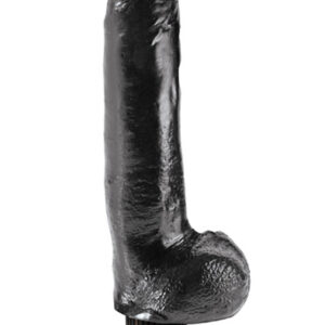 King Cock Vibrating Cock with Balls Black 23 cm Värisevä dildo