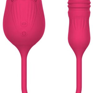 Licking Rose + Thrusting Dildo Klitoris stimulaattori