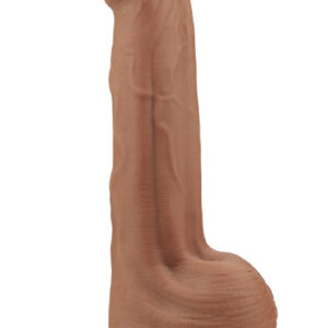 Lovetoy Sliding Skin Dual Layer Dildo Brown 29 cm XL dildo