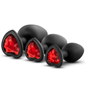 Luxe Bling Plugs Training Kit With Red Gems Anaalitappi setti