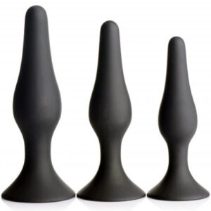 Master Series 3-pcs Silicone Anal Plug Set Anaalitappi setti