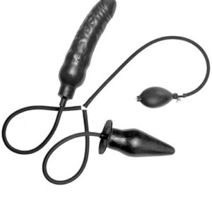 Master Series Double Inflatable Dildo & Anal Plug