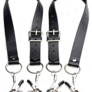 Master Series Spread Labia Spreader Straps with Clamps Häpyhuulinipistimet