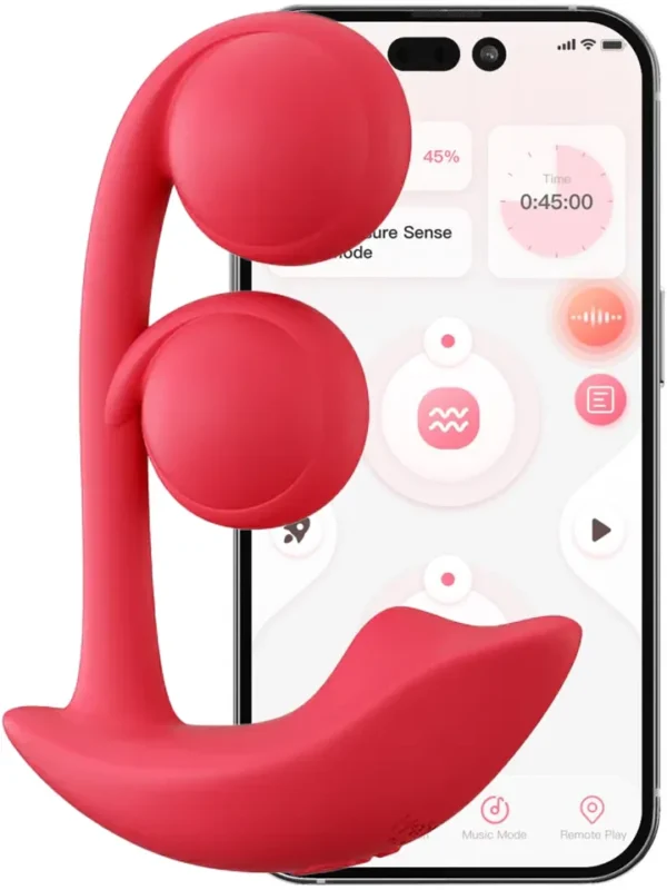 Melody Twin Balls Clit & G-Spot Vibrator Sovelluksella ohjattava vibraattori