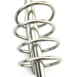 Metal Cage With Pierced Urethra Rod Hell Insert 13cm Laajentaja