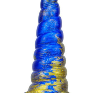 Metallic Dildo Unix Blue/Gold 19,5 cm Dragon Dildo