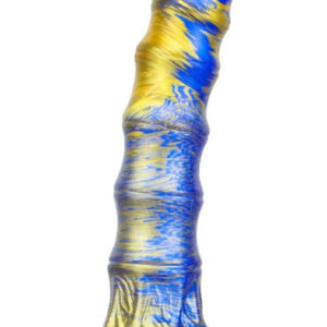 Metallic Fantasy Dildo Bamspin Blue/Gold 17,5 cm Dragon Dildo