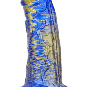 Metallic Fantasy Dildo Gentax Blue/Gold 18,5 cm Dragon Dildo