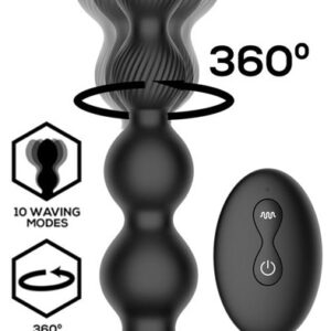 Mouve Butt Plug With Waving & Vibration With Remote Värisevä anaalitappi