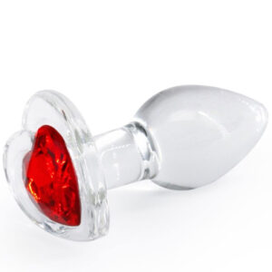 NS Novelties Crystal Desires Red Heart M Lasinen Anaalitappi