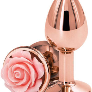 NS Novelties Rose Buttplug Small Pink Anaalitappi metallia