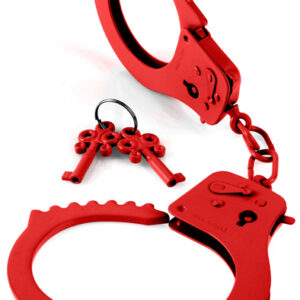 Pipedream Fetish Fantasy Designer Metal Handcuffs Red Käsiraudat