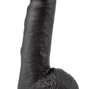 Pipedream King Cock With Balls Black 18 cm Dildo