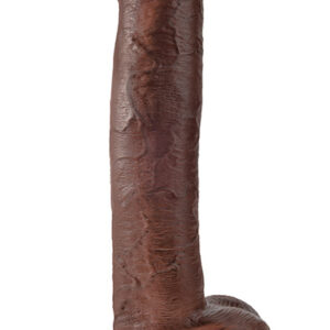 Pipedream King Cock with Balls Brown 38 cm XL dildo