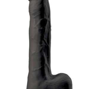 Pipedream Real Feel Deluxe Black 30 cm Värisevä dildo
