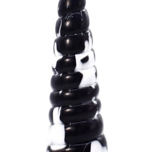 Plug Korn Black-White 25 cm Dragon Dildo