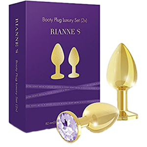 RIANNE S Booty Plug Luxury Set 2x Gold Anaalitappi setti
