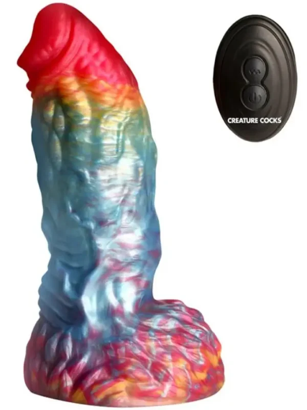 Rainbow Phoenix Vibrating Dildo 17,3 cm Dragon Dildo