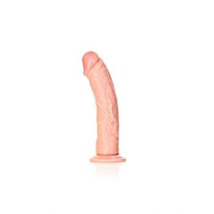 RealRock Premium Ultra Skin - Kaareva dildo 7", joustava, kimmoisa, kaareva, hieromasauva, vesitiivis