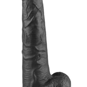 Rechargeable Vibrating Dildo Black 27,2 cm Värisevä dildo