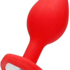 Regular Diamond Heart Butt Plug Red Anaalitappi